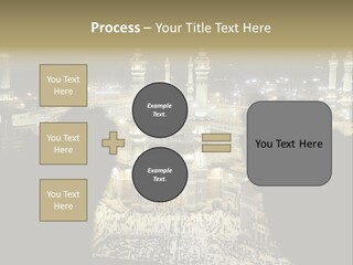 Al-Haram Mosque At Night PowerPoint Template