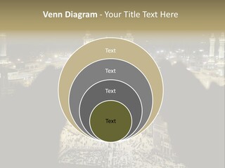 Al-Haram Mosque At Night PowerPoint Template
