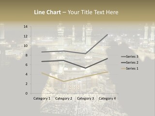 Al-Haram Mosque At Night PowerPoint Template