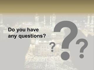 Al-Haram Mosque At Night PowerPoint Template