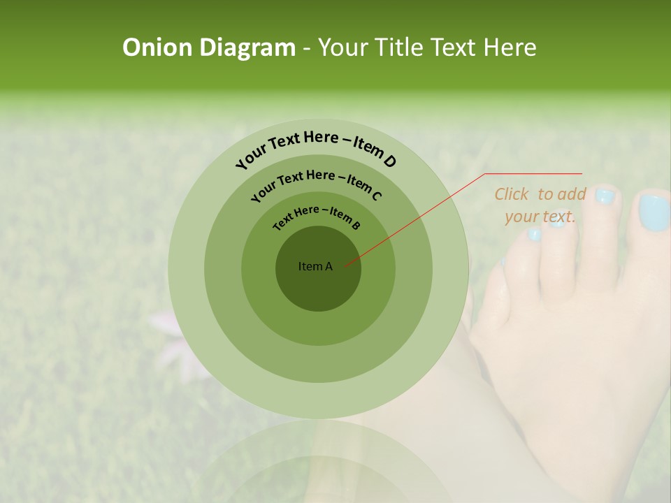 Female Feet On The Grass PowerPoint Template