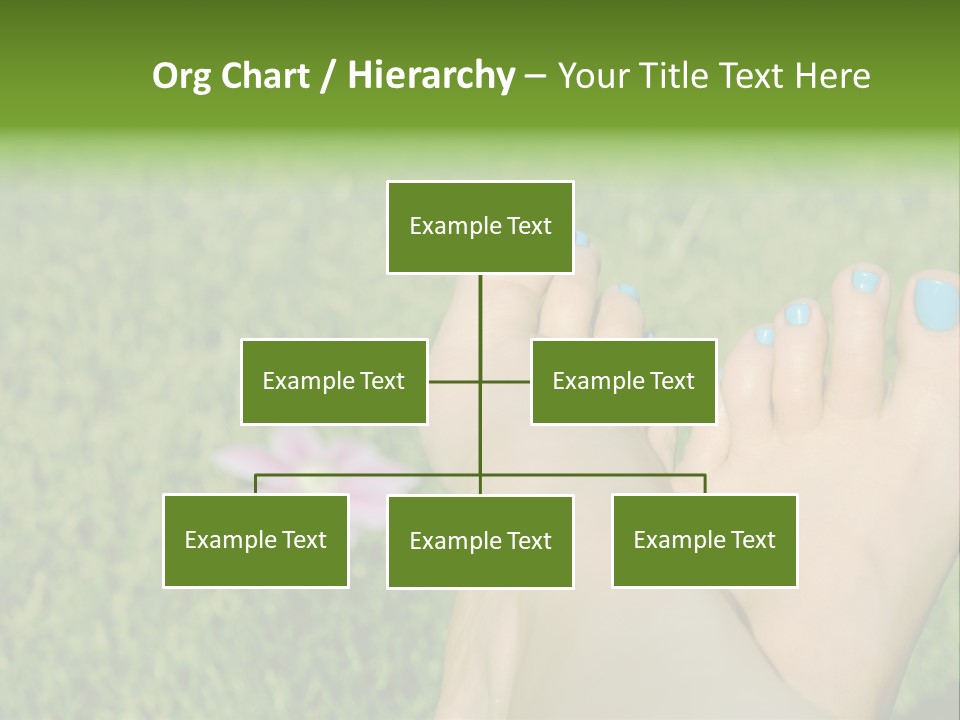 Female Feet On The Grass PowerPoint Template