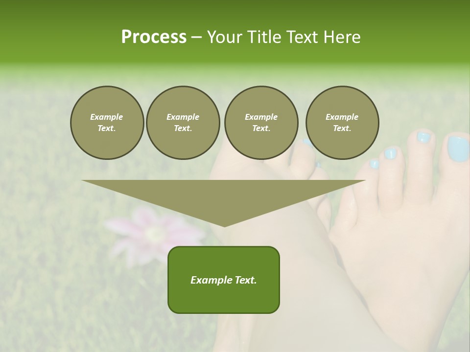 Female Feet On The Grass PowerPoint Template