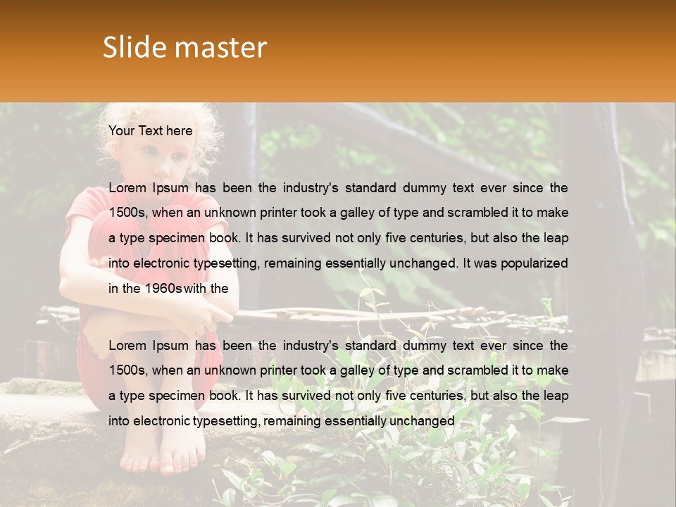 Girl By The Bridge PowerPoint Template