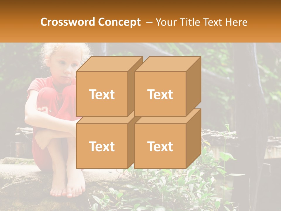 Girl By The Bridge PowerPoint Template