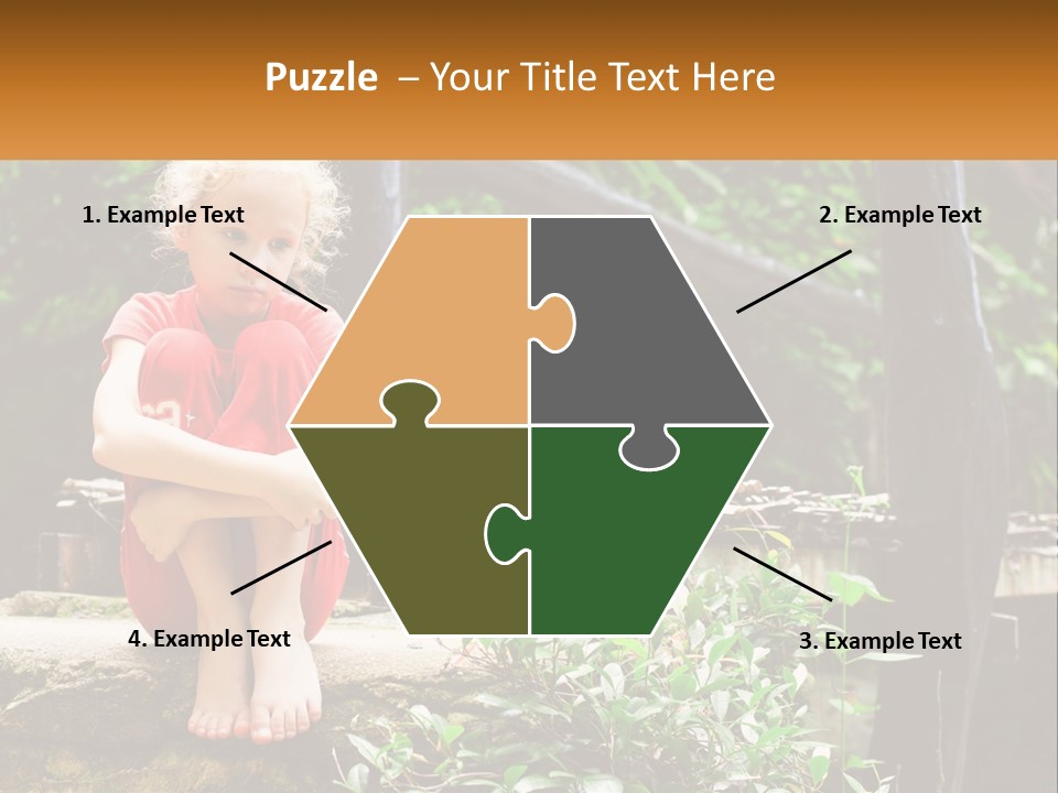 Girl By The Bridge PowerPoint Template