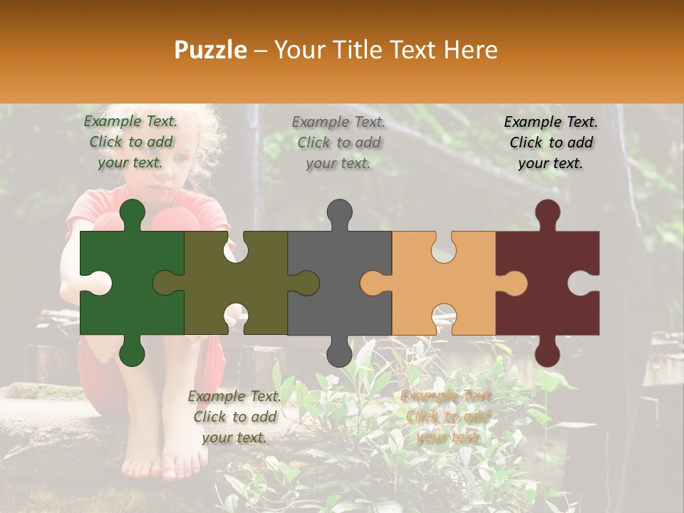 Girl By The Bridge PowerPoint Template