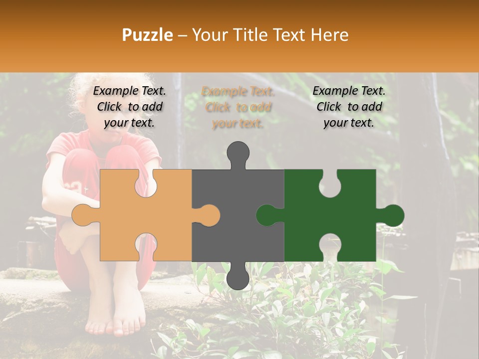 Girl By The Bridge PowerPoint Template