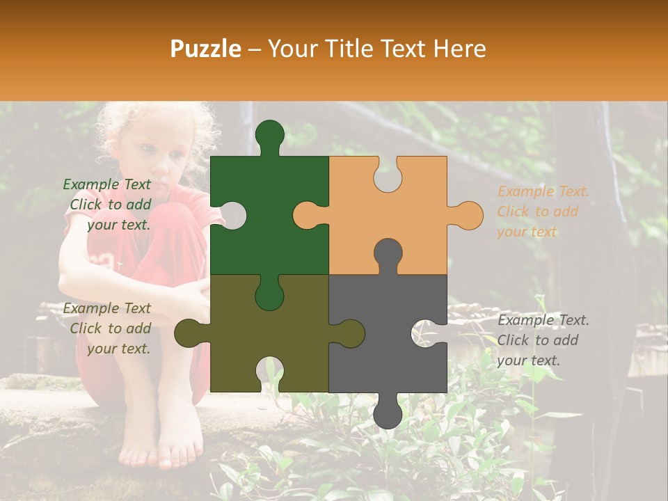 Girl By The Bridge PowerPoint Template