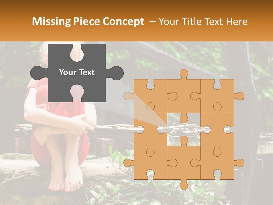 Girl By The Bridge PowerPoint Template