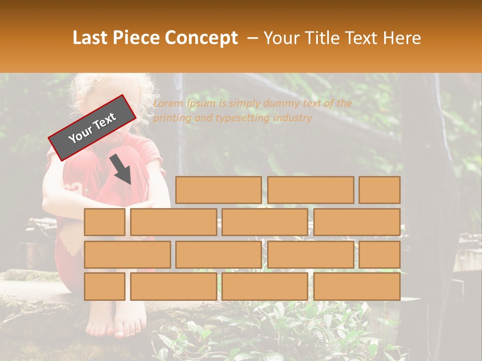 Girl By The Bridge PowerPoint Template