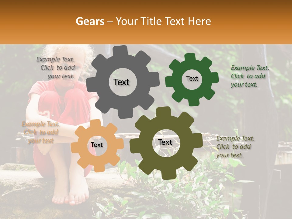 Girl By The Bridge PowerPoint Template