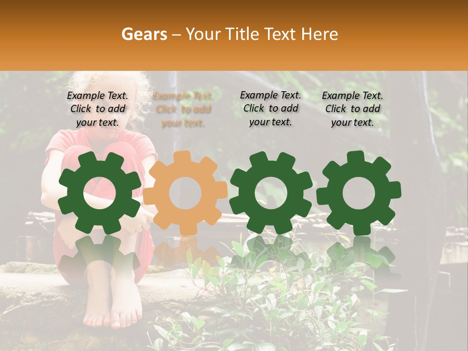 Girl By The Bridge PowerPoint Template