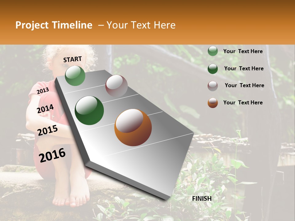 Girl By The Bridge PowerPoint Template