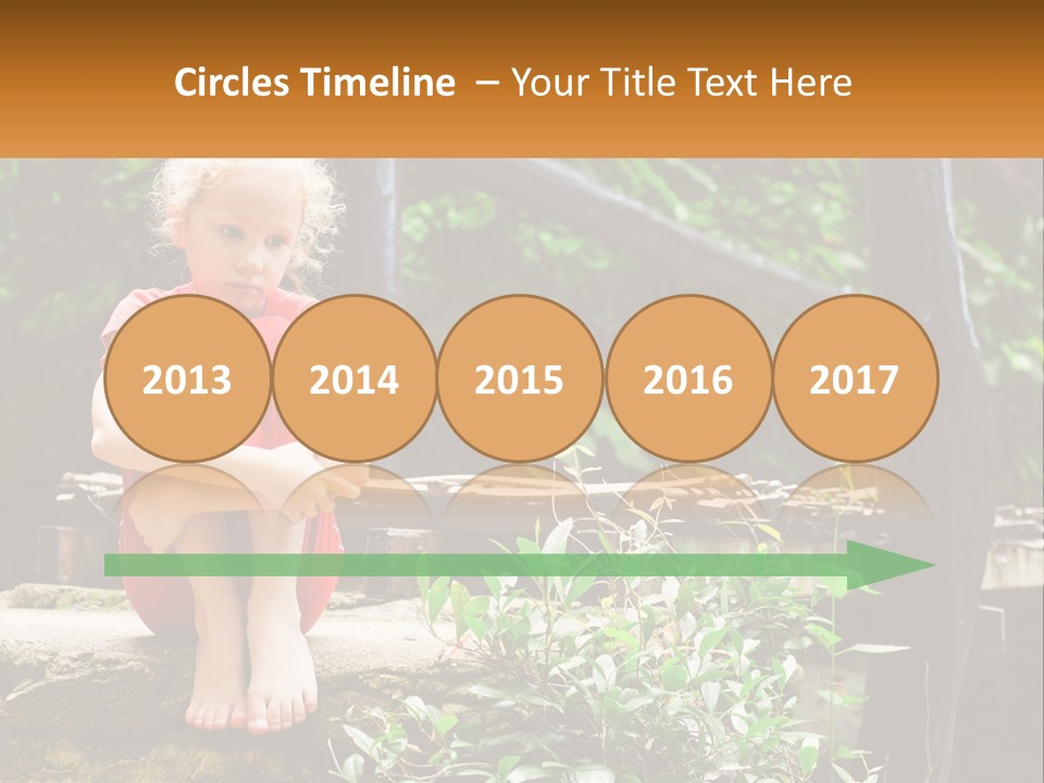 Girl By The Bridge PowerPoint Template