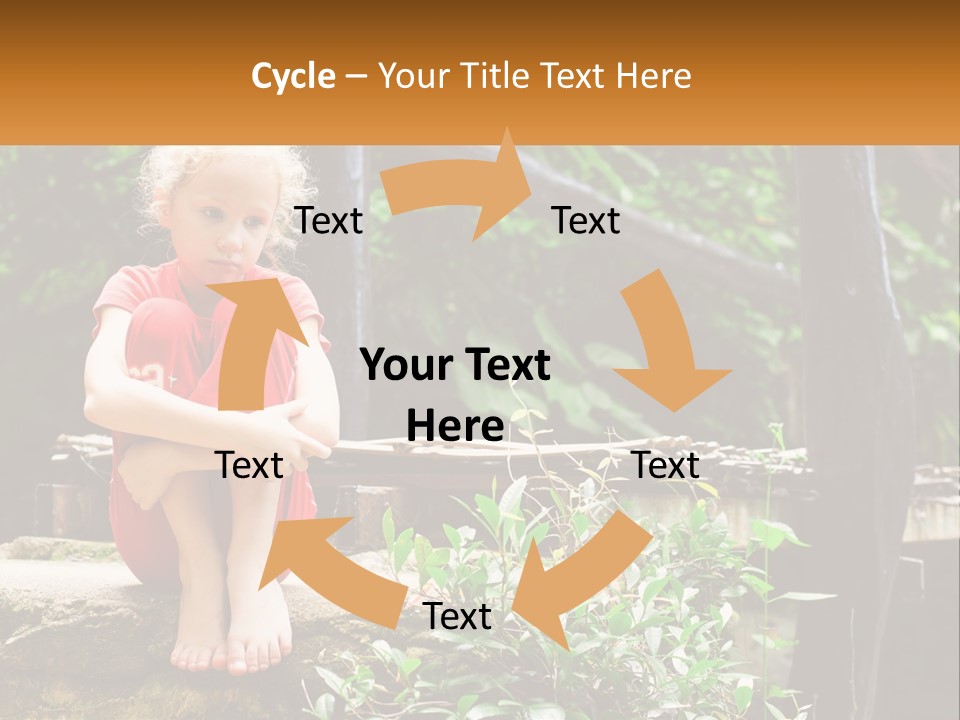 Girl By The Bridge PowerPoint Template