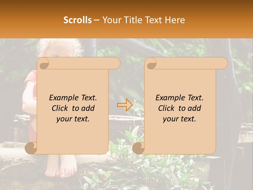 Girl By The Bridge PowerPoint Template