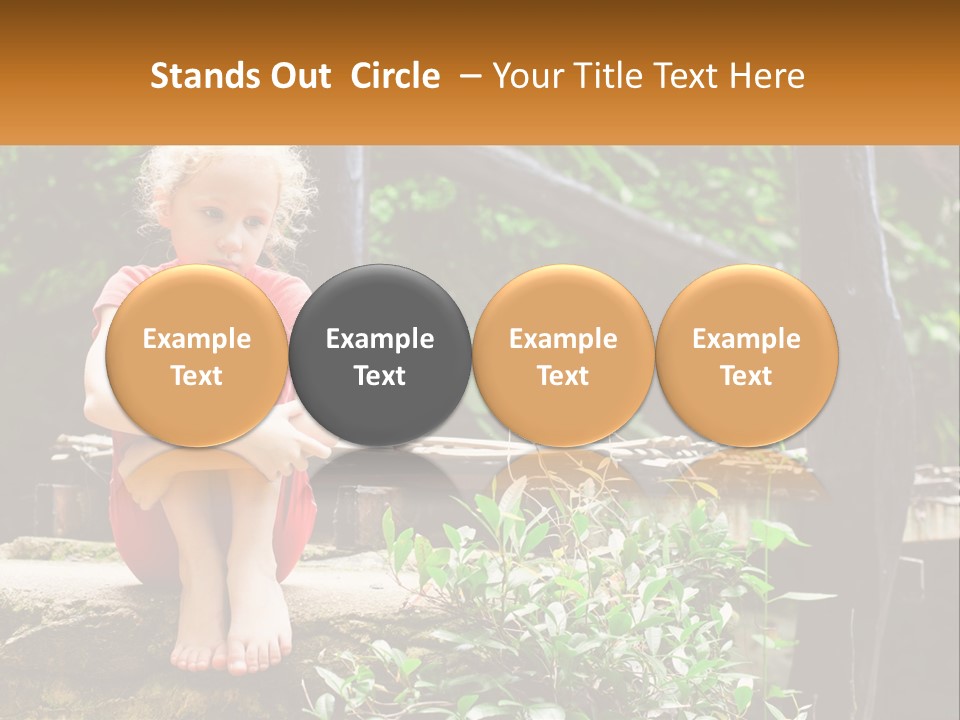 Girl By The Bridge PowerPoint Template