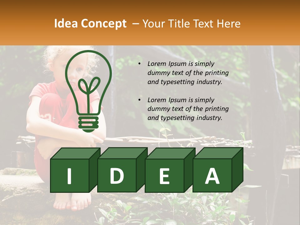 Girl By The Bridge PowerPoint Template