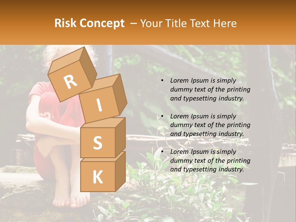 Girl By The Bridge PowerPoint Template