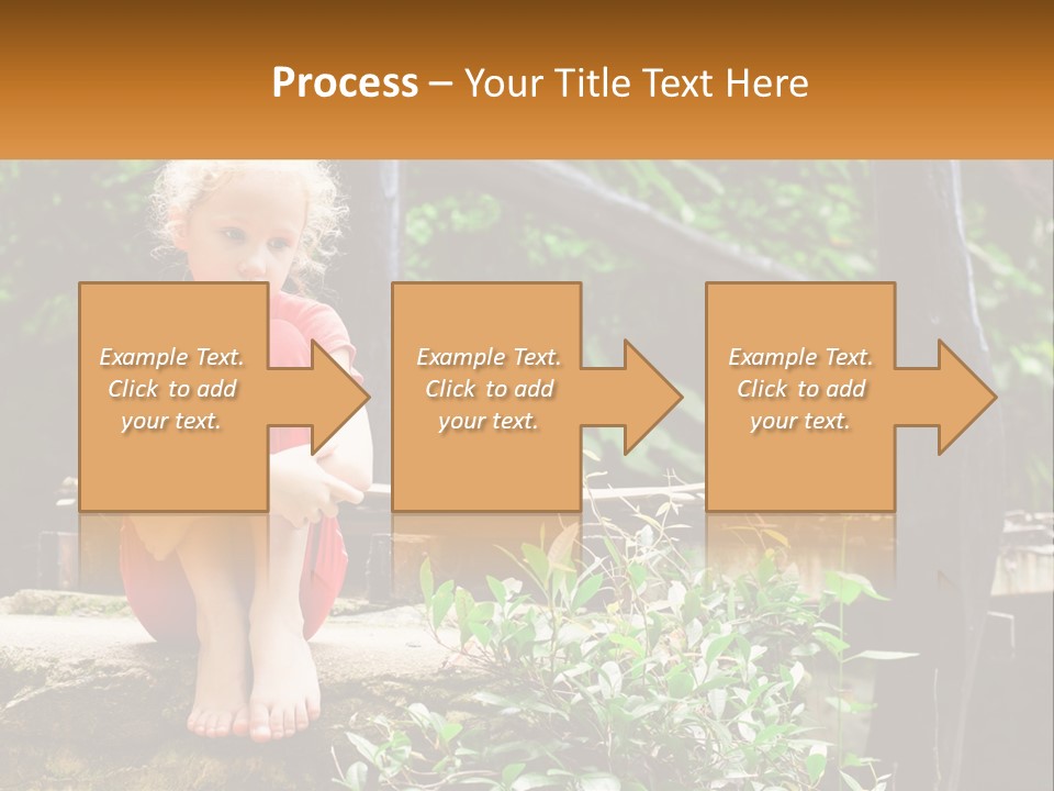 Girl By The Bridge PowerPoint Template