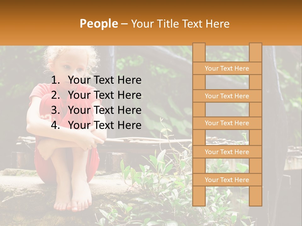 Girl By The Bridge PowerPoint Template