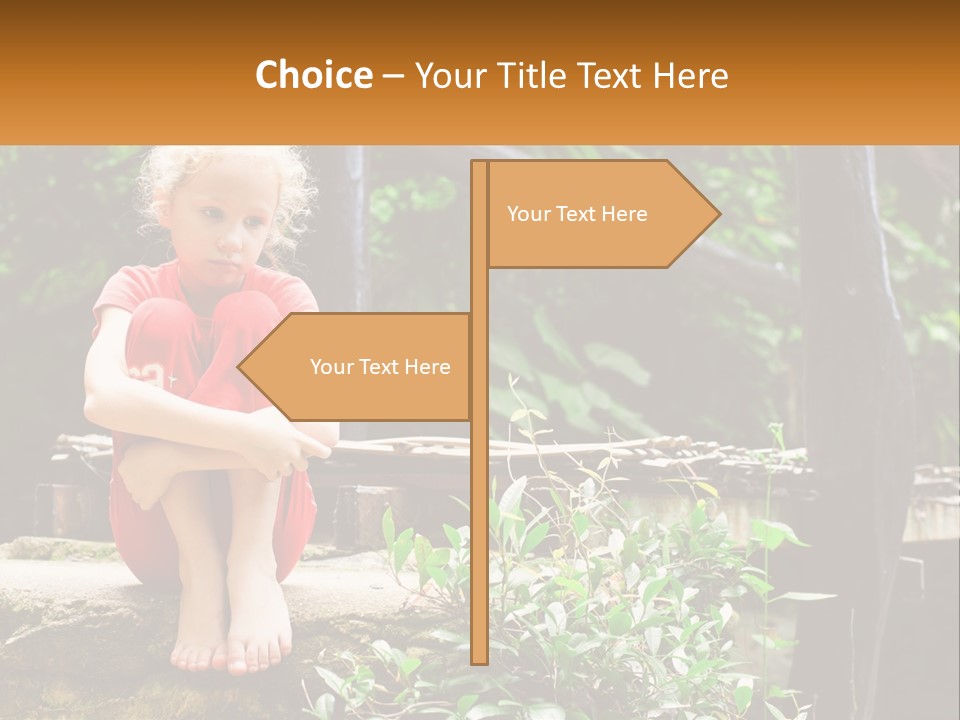 Girl By The Bridge PowerPoint Template