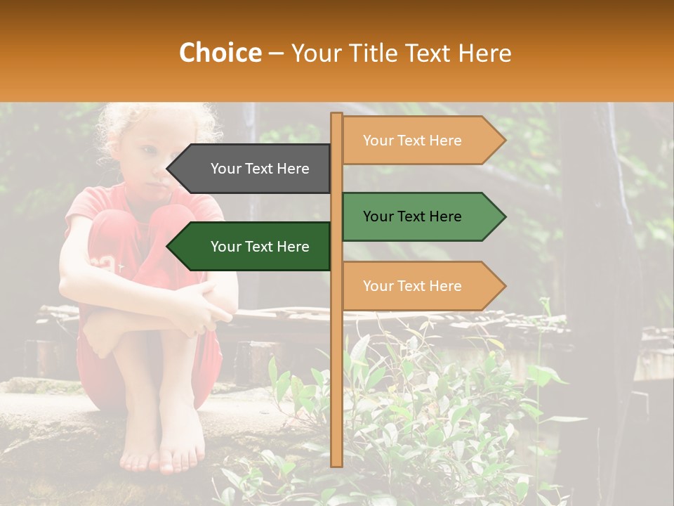 Girl By The Bridge PowerPoint Template