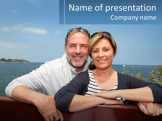 Couple On Vacation PowerPoint Template