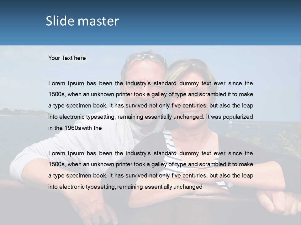 Couple On Vacation PowerPoint Template