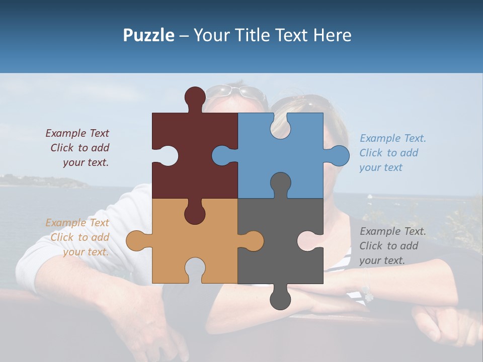 Couple On Vacation PowerPoint Template