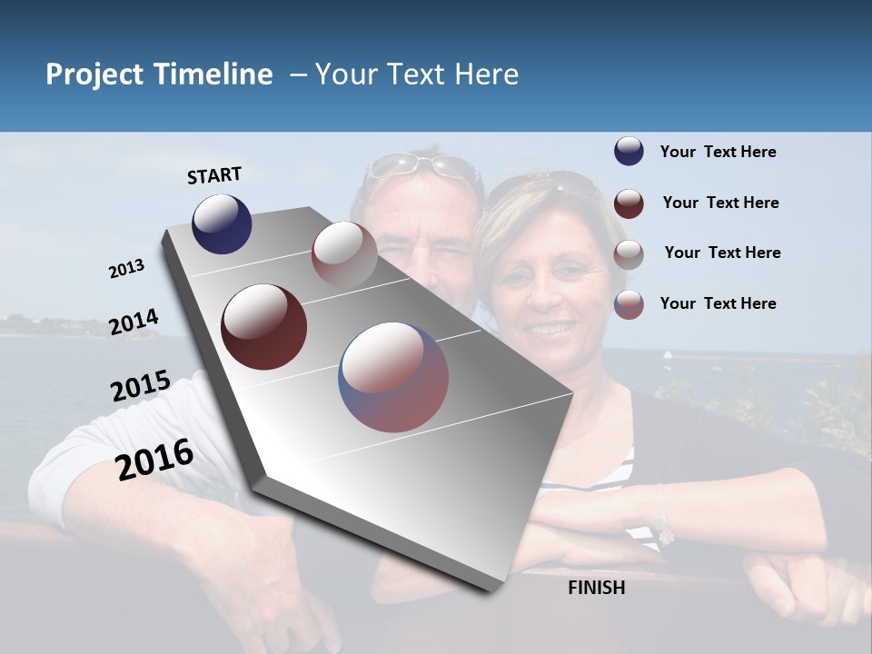 Couple On Vacation PowerPoint Template