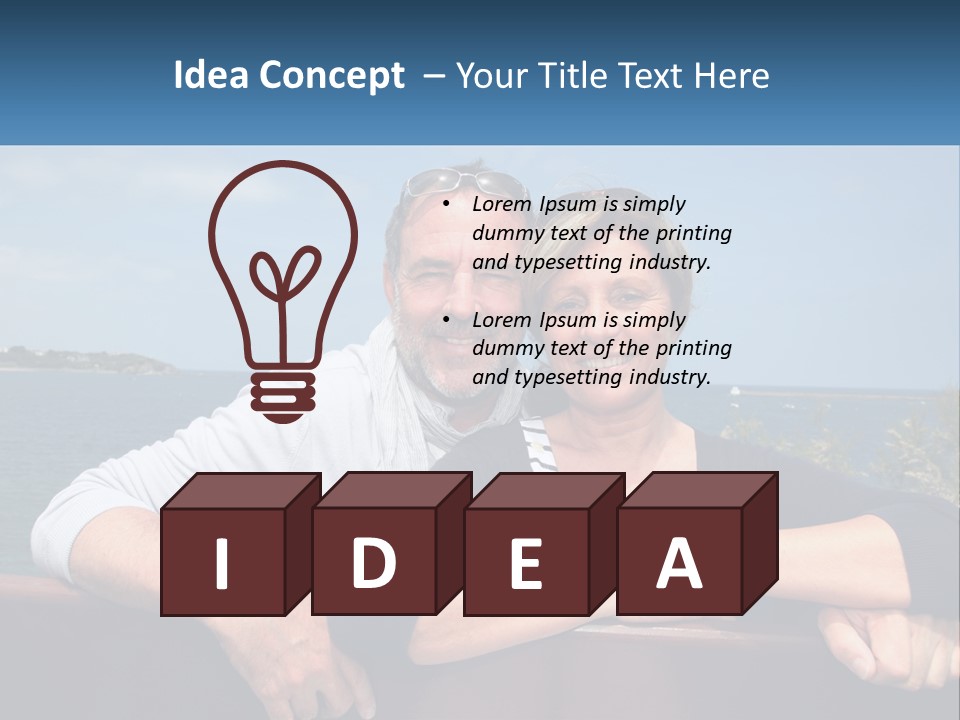 Couple On Vacation PowerPoint Template