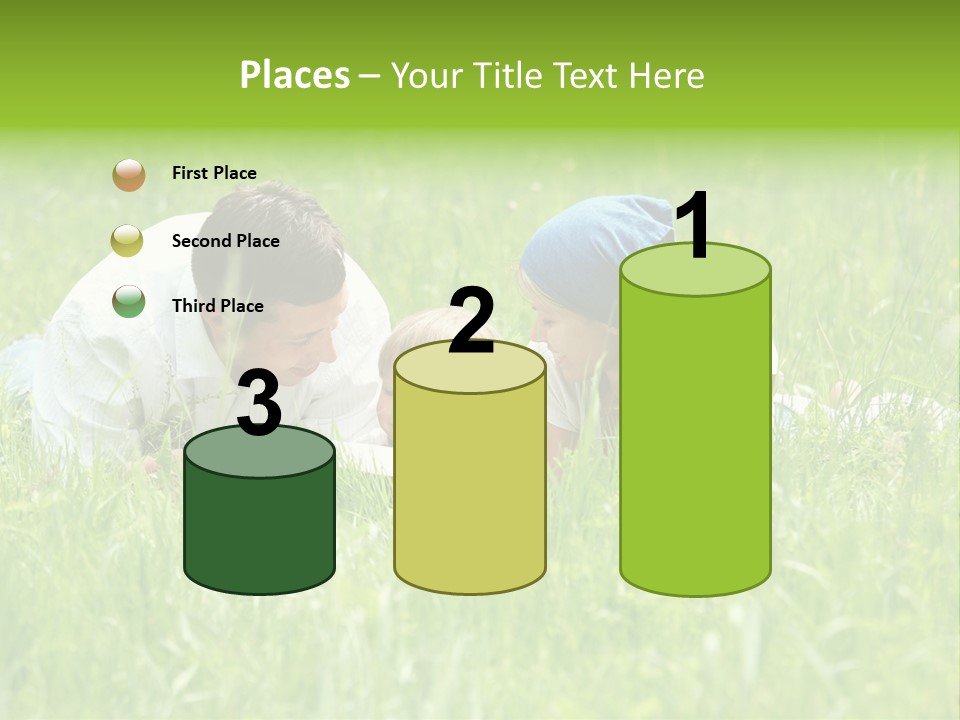 Family Resting On The Grass PowerPoint Template