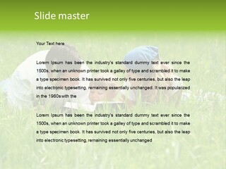 Family Resting On The Grass PowerPoint Template