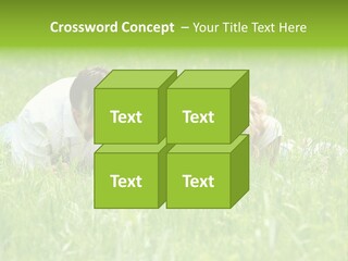 Family Resting On The Grass PowerPoint Template