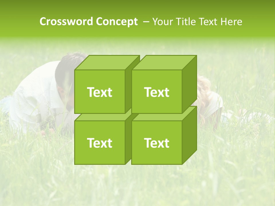 Family Resting On The Grass PowerPoint Template