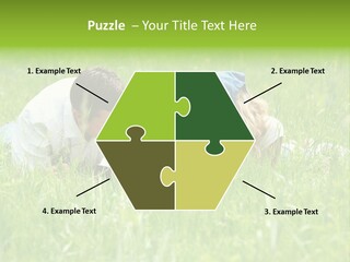 Family Resting On The Grass PowerPoint Template