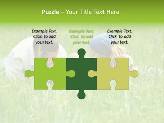 Family Resting On The Grass PowerPoint Template