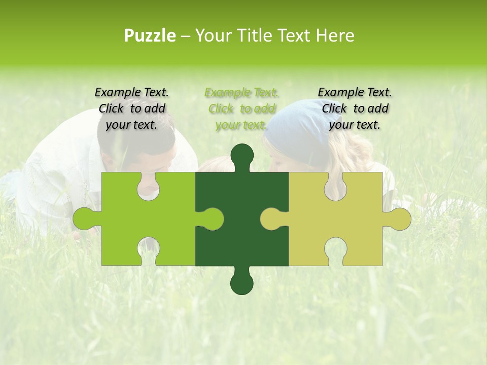 Family Resting On The Grass PowerPoint Template