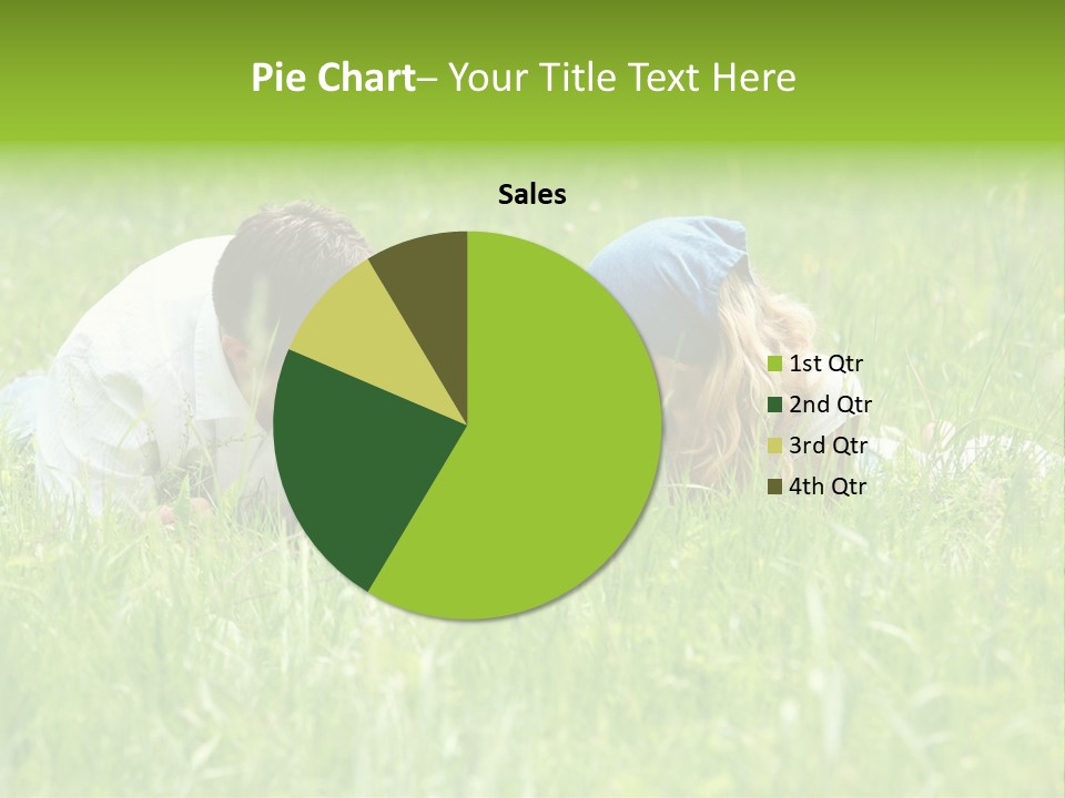 Family Resting On The Grass PowerPoint Template