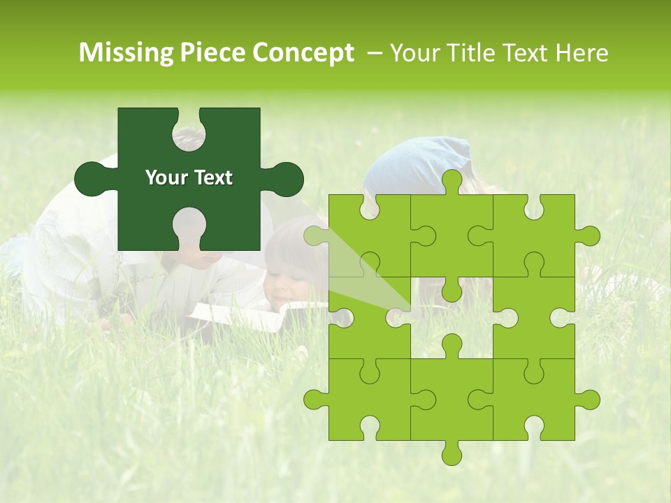 Family Resting On The Grass PowerPoint Template
