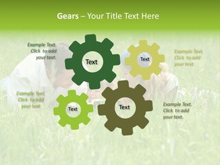 Family Resting On The Grass PowerPoint Template
