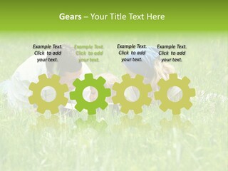 Family Resting On The Grass PowerPoint Template