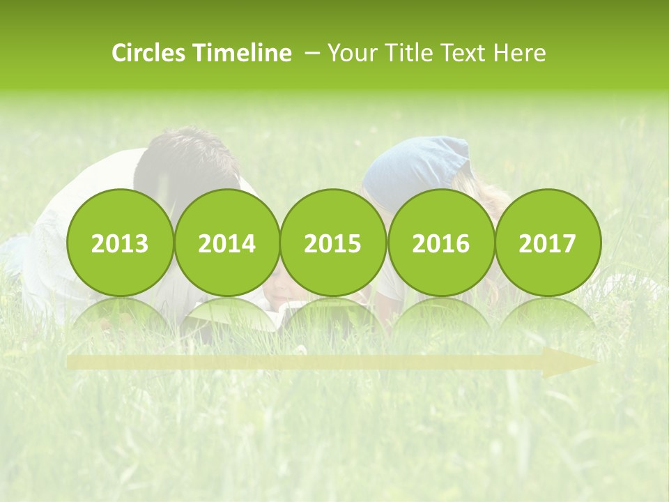 Family Resting On The Grass PowerPoint Template