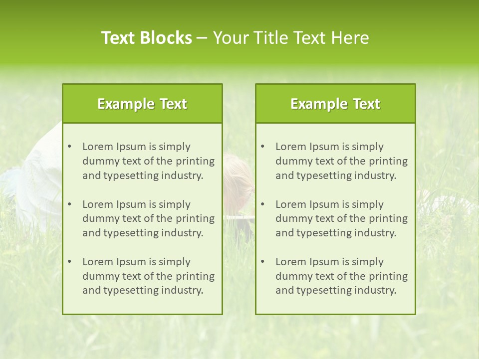 Family Resting On The Grass PowerPoint Template