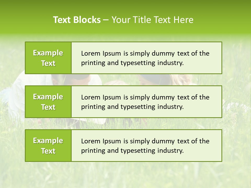 Family Resting On The Grass PowerPoint Template