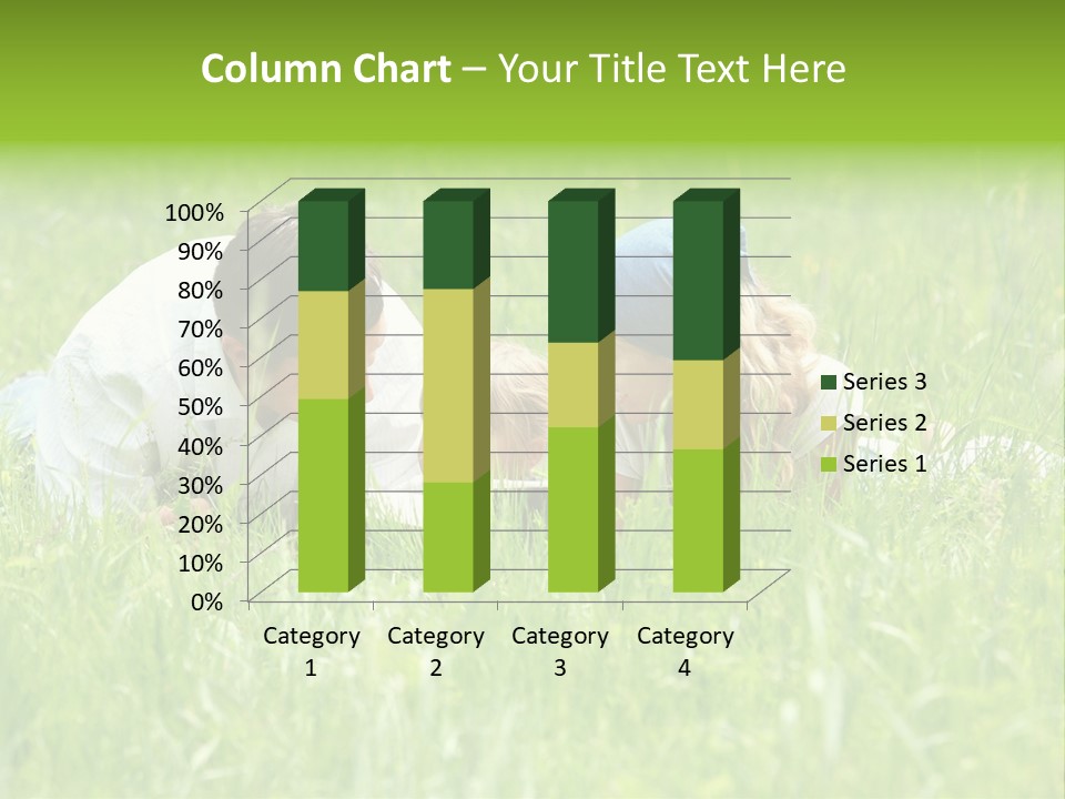 Family Resting On The Grass PowerPoint Template