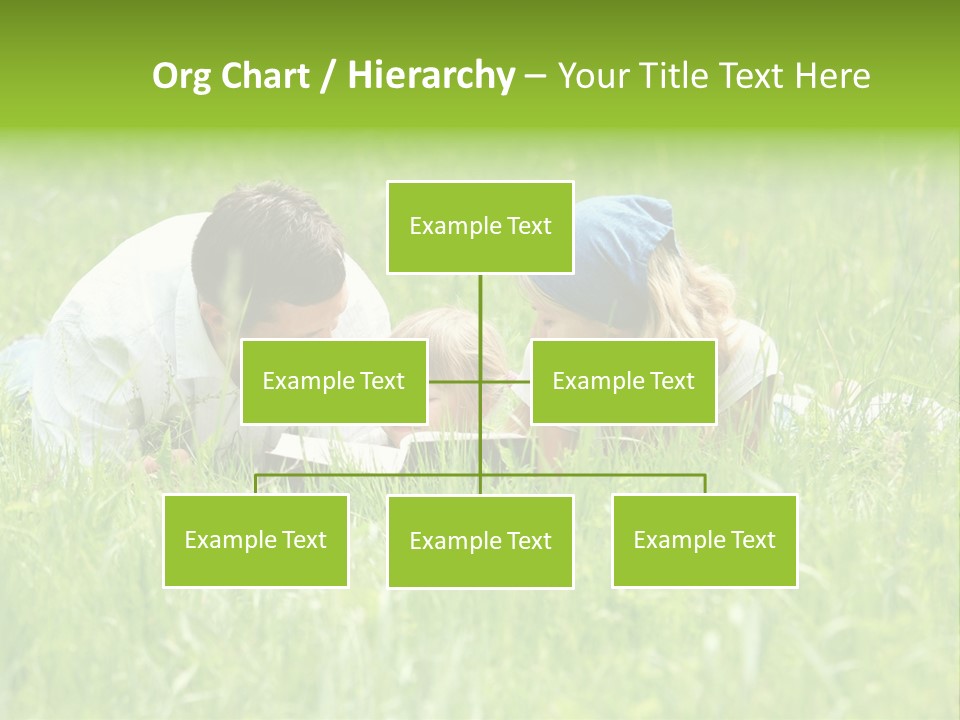 Family Resting On The Grass PowerPoint Template