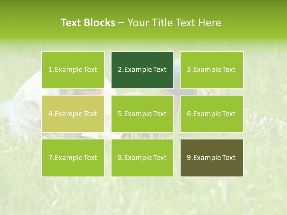 Family Resting On The Grass PowerPoint Template